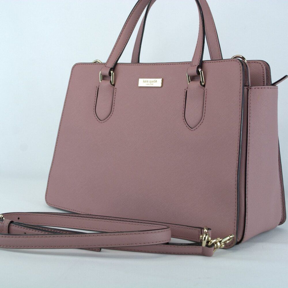 Kate Spade Mauve Satchel with Gold Accents